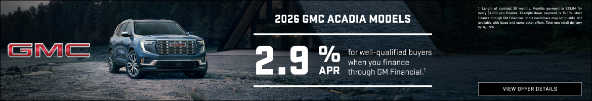 2.9% APR for well-qualified buyers when you finance through GM Financial.1

$750 PURCHASE ALLOWAN...