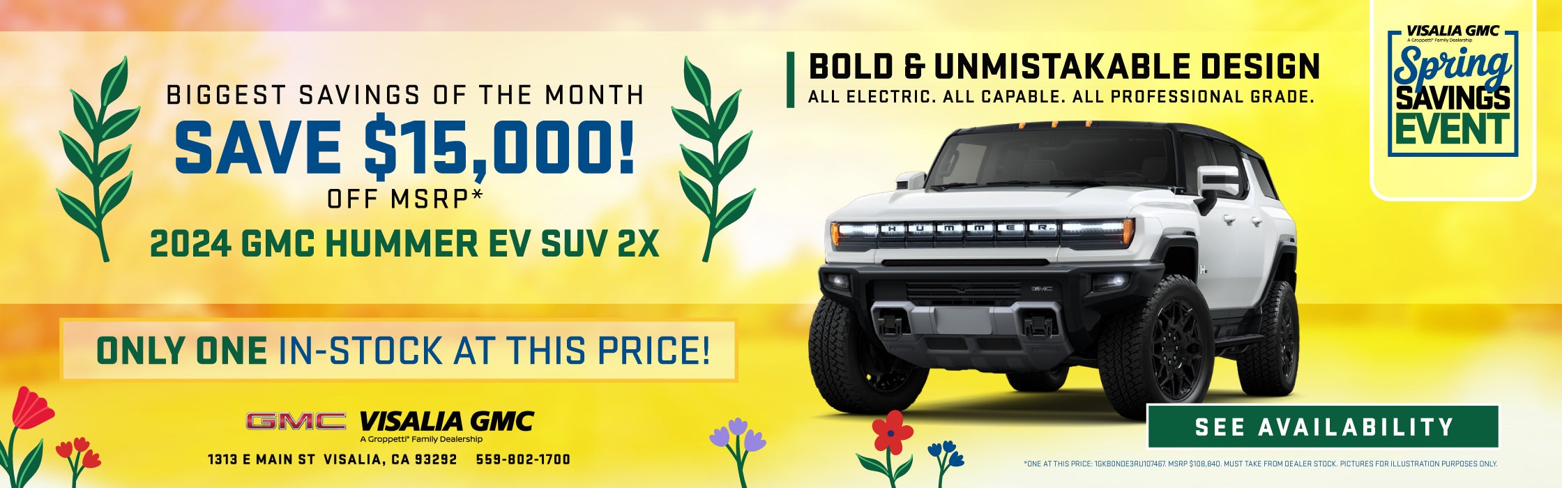 Visalia GMC 2024 Hummer EV SUV 2X – HUGE SAVINGS!
