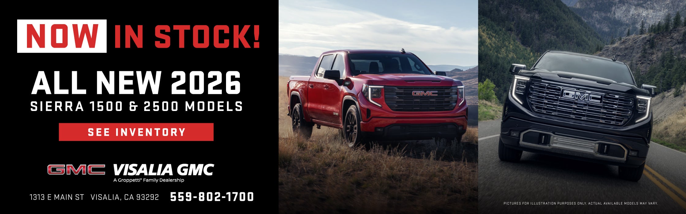 NOW IN STOCK! Sierra 1500 & 2500 Models