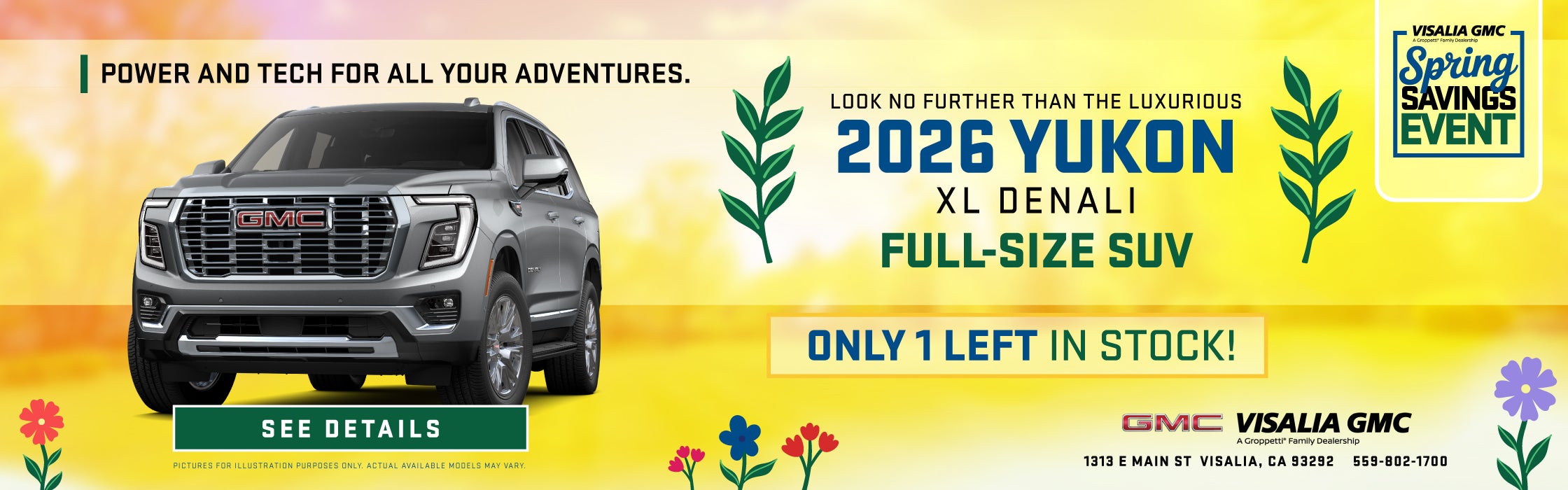 NOW IN STOCK! ONLY 1, 2026 Yukon XL Denali left!