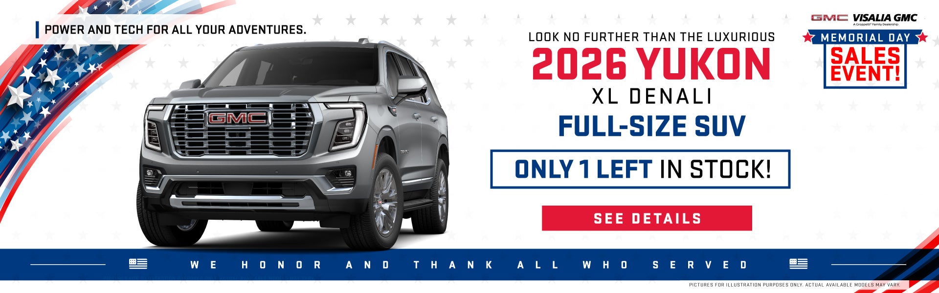 NOW IN STOCK! ONLY 1, 2026 Yukon XL Denali left!