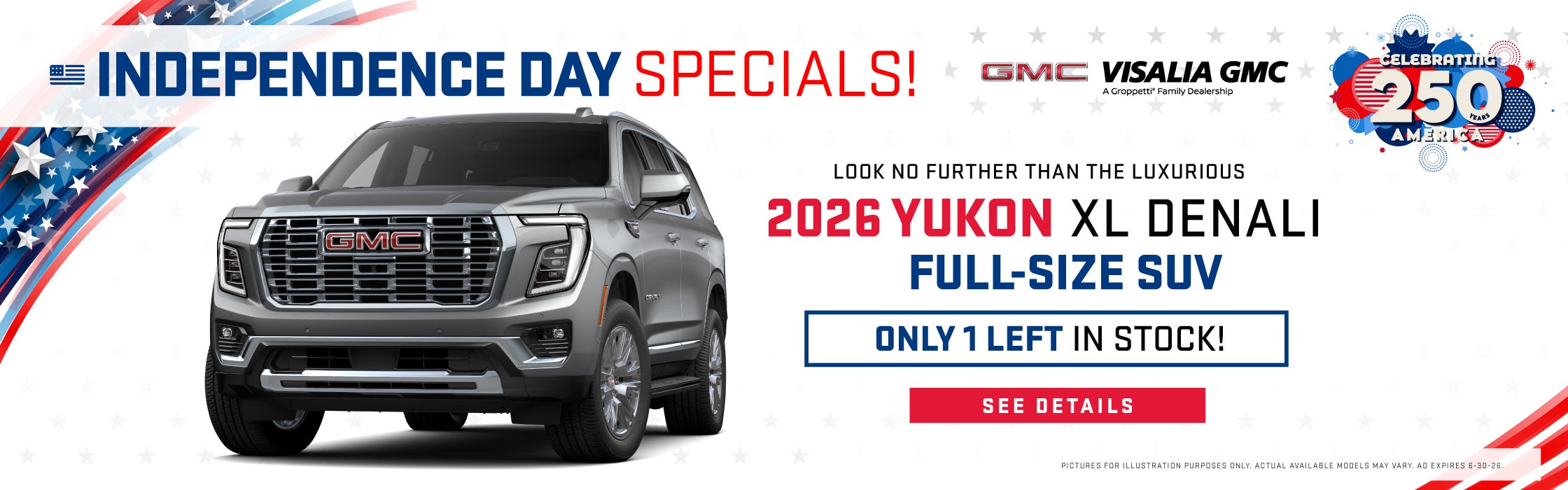 NOW IN STOCK! ONLY 1, 2026 Yukon XL Denali left!